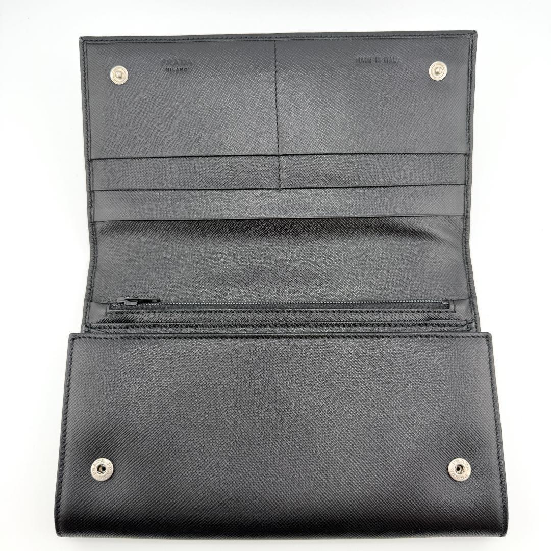 ✨美品✨ PRADA プラダ レザー 二つ折り 長財布 メンズ レディース