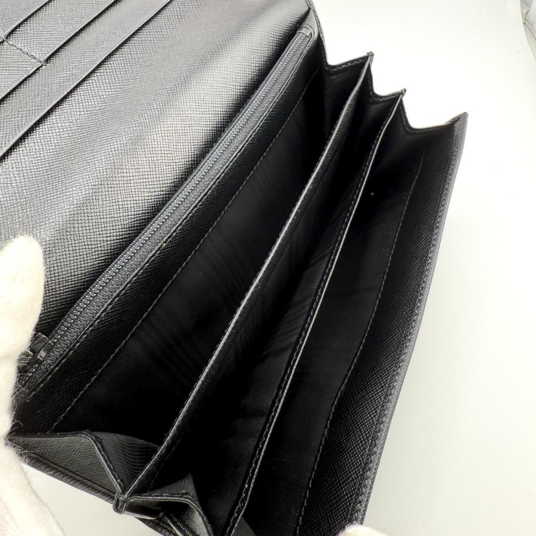 ✨美品✨ PRADA プラダ レザー 二つ折り 長財布 メンズ レディース
