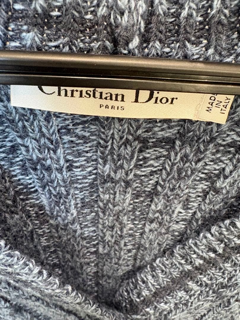 Christian Dior ダークブルー ニットカーディガン