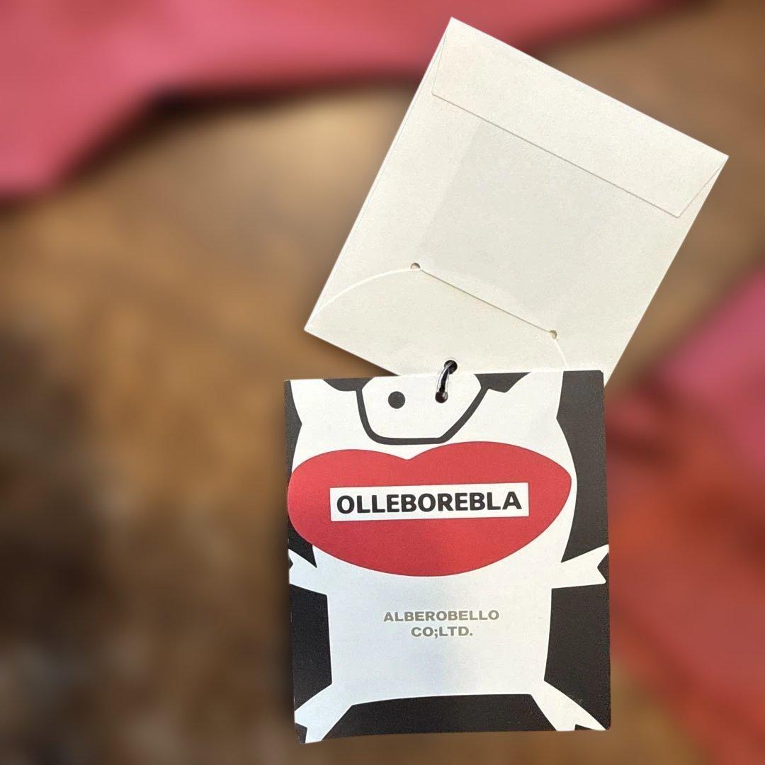 OLLEBOREBLA 赤 動物柄 七分袖ワンピース　サイズ40 新品、未使用