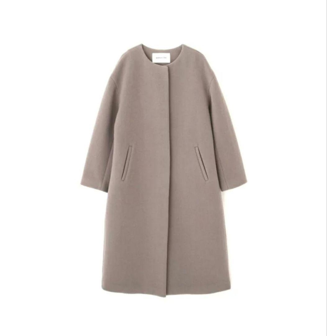 新品，NATURAL BEAUTY BASIC ノーカラーダブルクロスコート