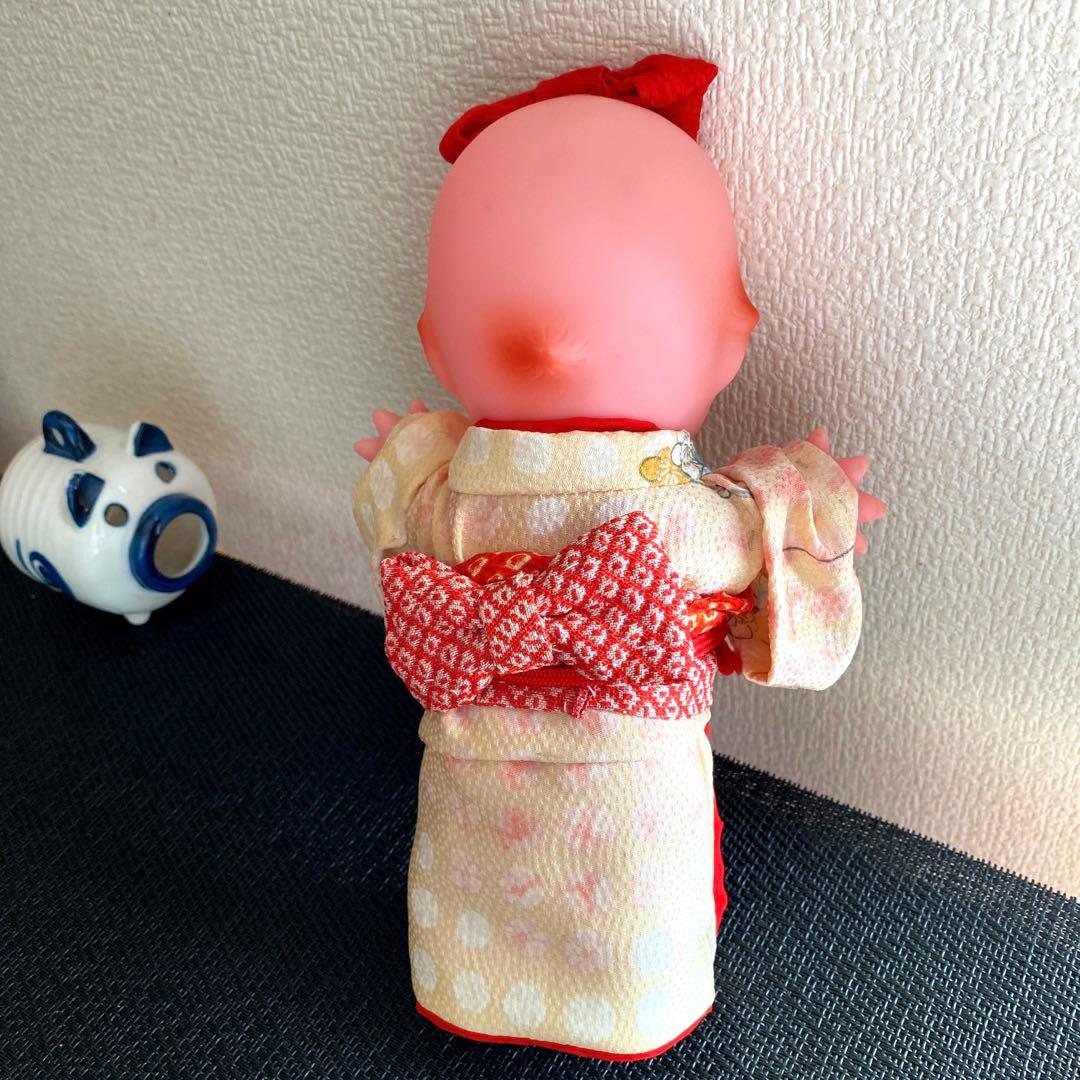 着物キューピーちゃん 昭和レトロ大正ロマン アンティーク 撫松庵岡重 昭和看板
