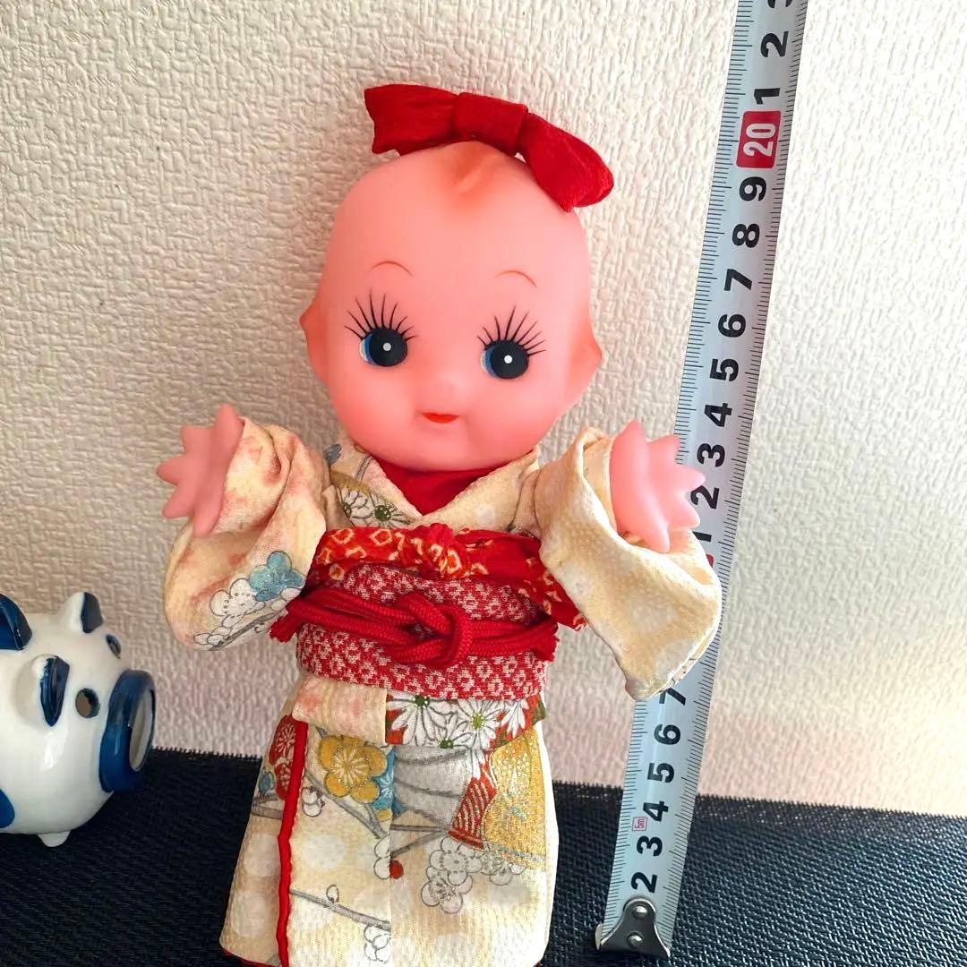 着物キューピーちゃん 昭和レトロ大正ロマン アンティーク 撫松庵岡重 昭和看板