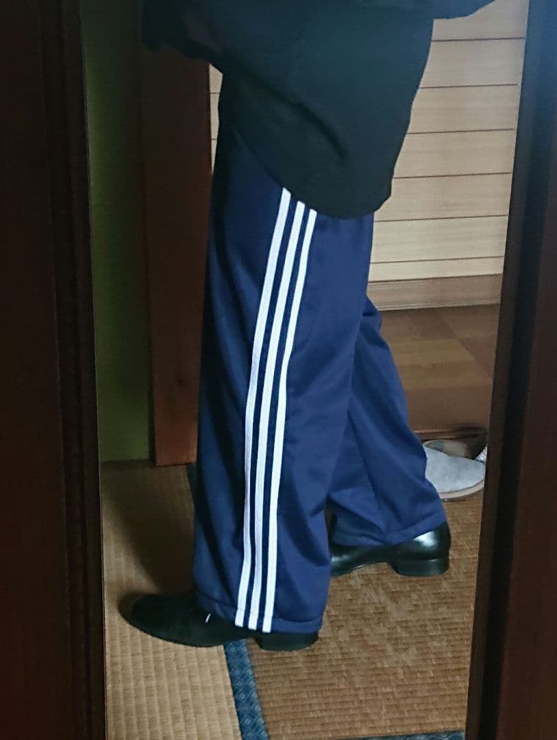 【極太バギー】80s~90s トラックパンツ ネイビー adidas