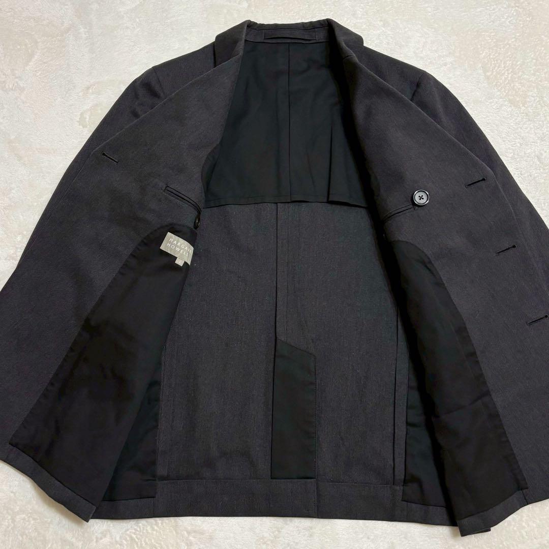 良品✨ マーガレットハウエル ダブル ジャケット　コットンウール グレー