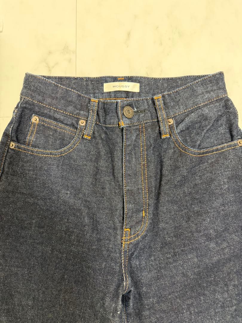 【美品】moussy MVS FLARE デニム ワンウォッシュ 26inch