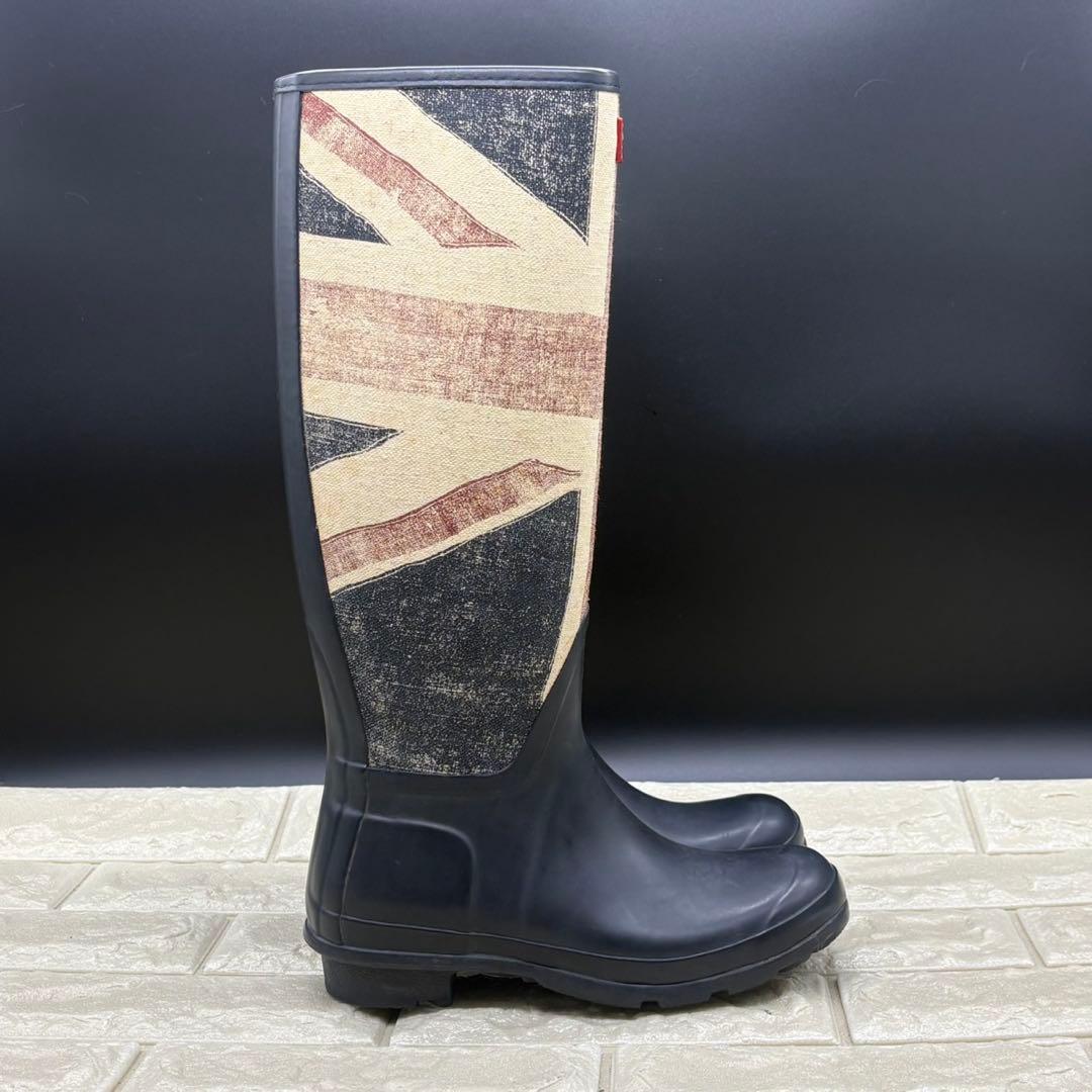 【美品】Hunter ハンター レインブーツ ユニオンジャック UK4 限定品