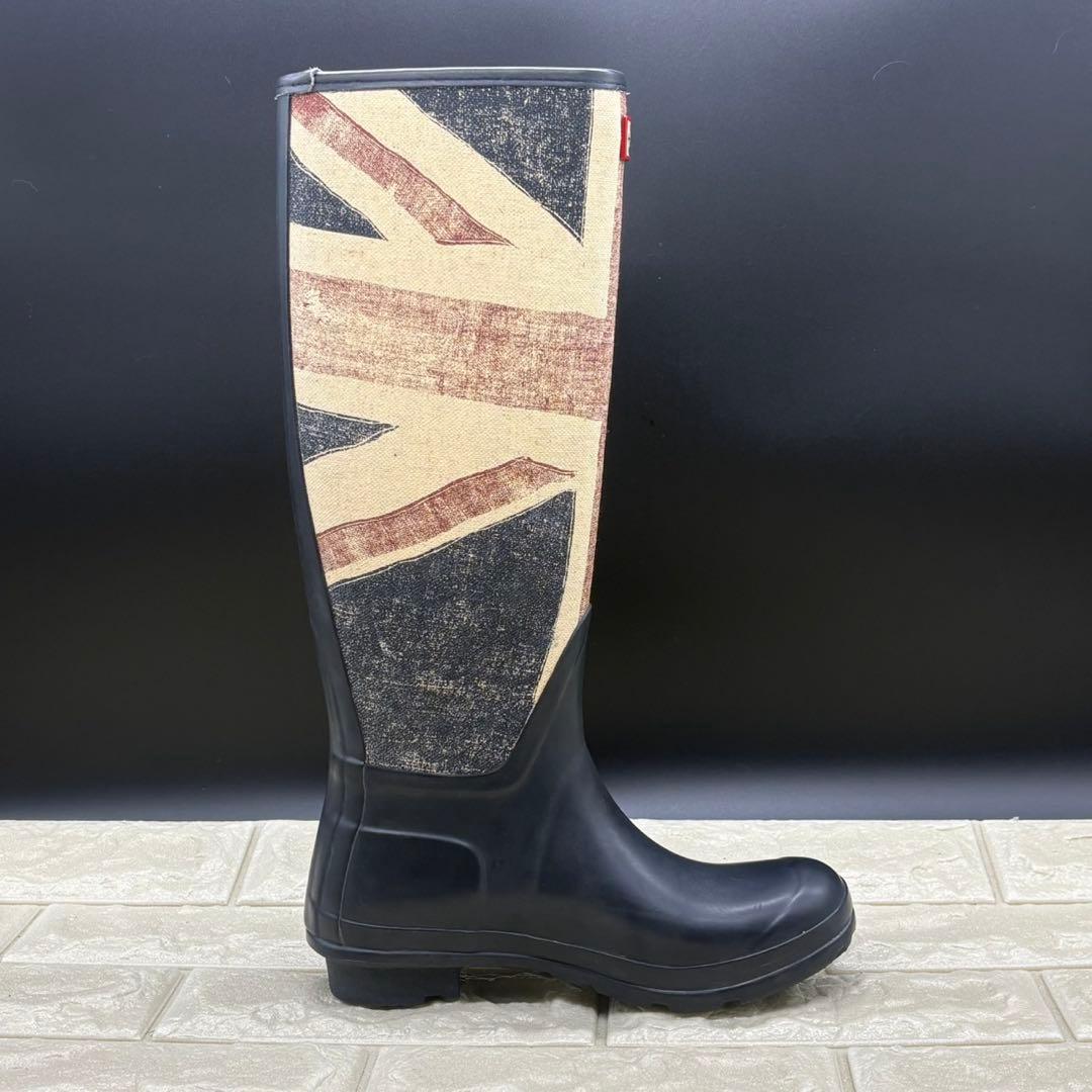 【美品】Hunter ハンター レインブーツ ユニオンジャック UK4 限定品