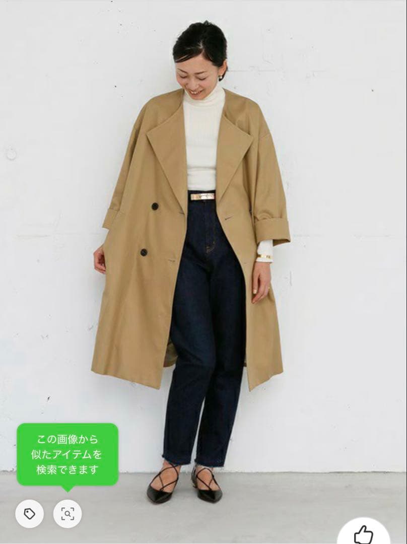 Deuxieme Classeドゥーズィエム ギャバノーカラーコート　トレンチ