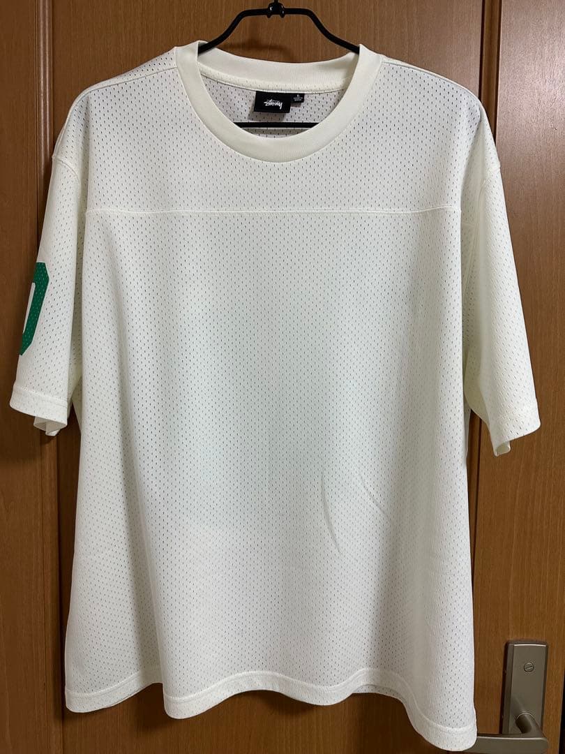 stussy MESH FOOTBALL JERSEY green tシャツ