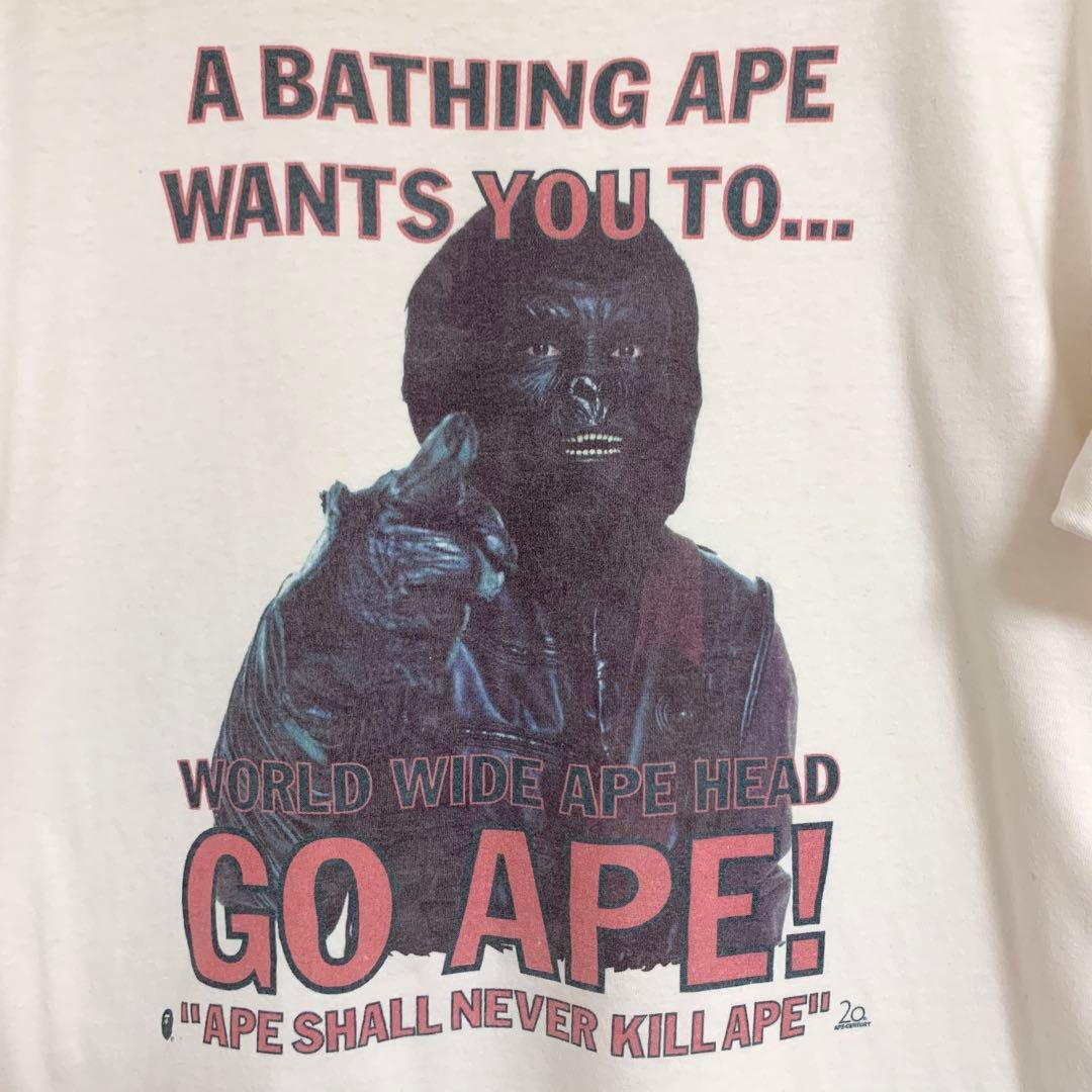 90s 初期 USA製 A BATHING APE 猿の惑星 GO APE L