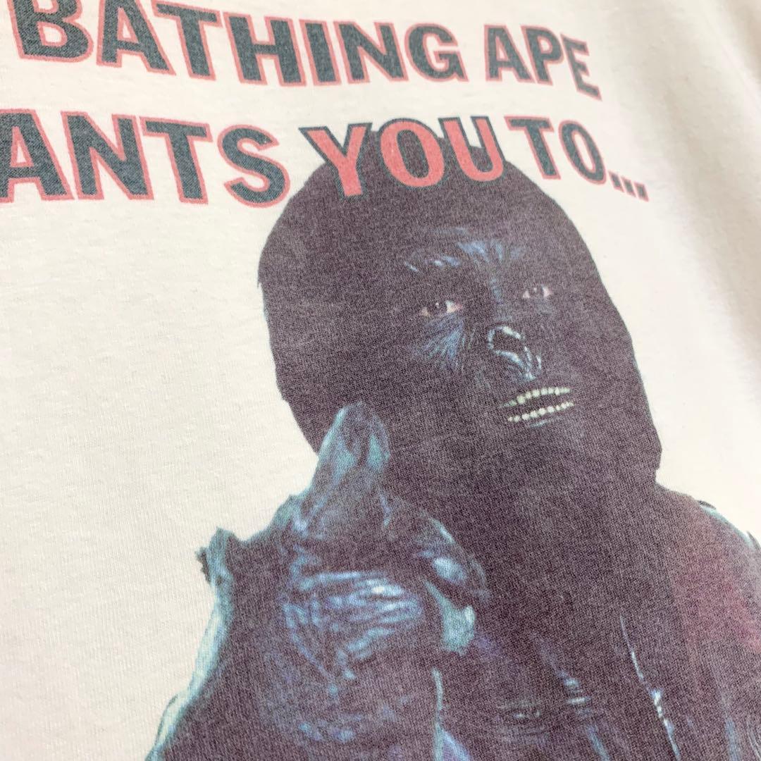 90s 初期 USA製 A BATHING APE 猿の惑星 GO APE L