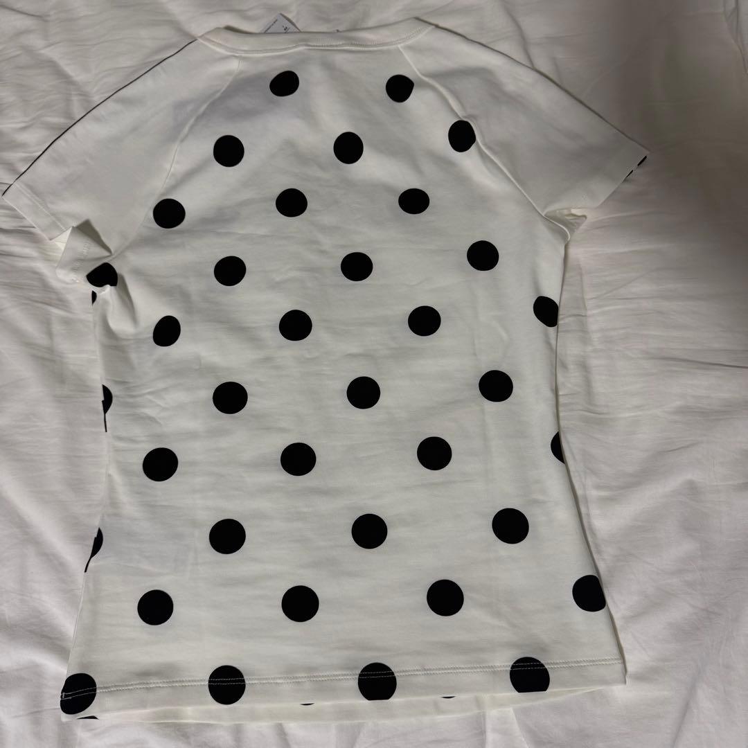 adidas ドット 水玉 半袖tシャツ 白 ホワイト