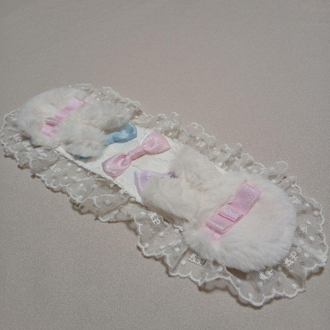 Fluffy Puff Bunny ヘッドドレス　白