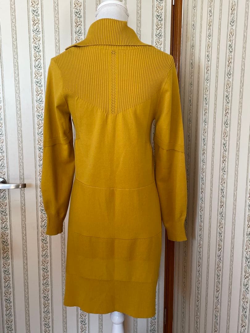HIROKO BIS レーヨン×他混ニットロングカーディガン