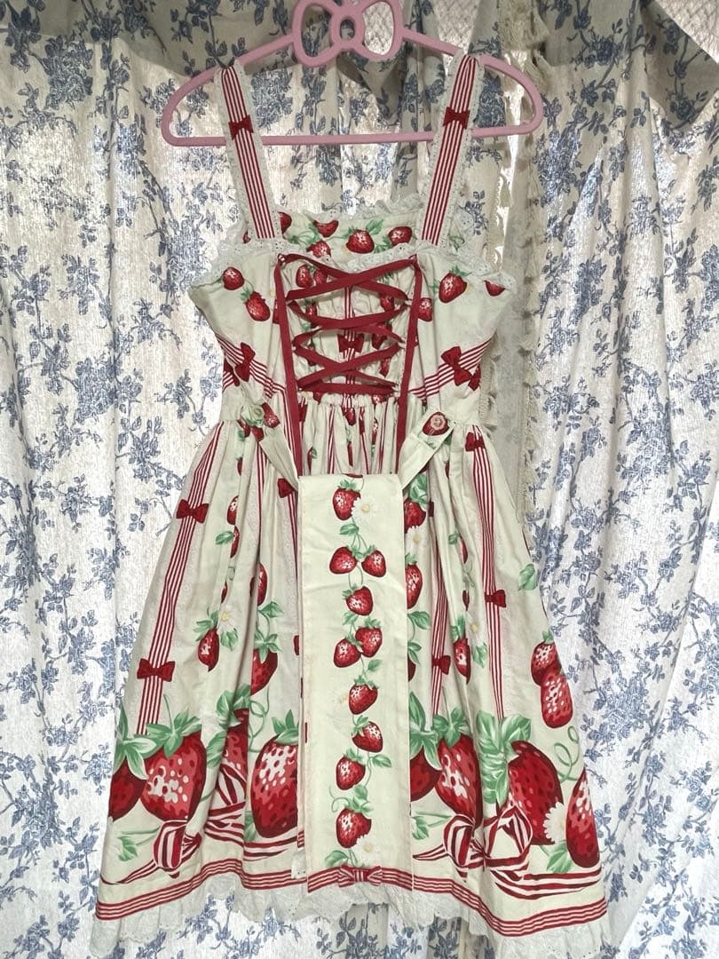 限定値下 AngelicPretty摘みたていちごワンピース カチューシャセット