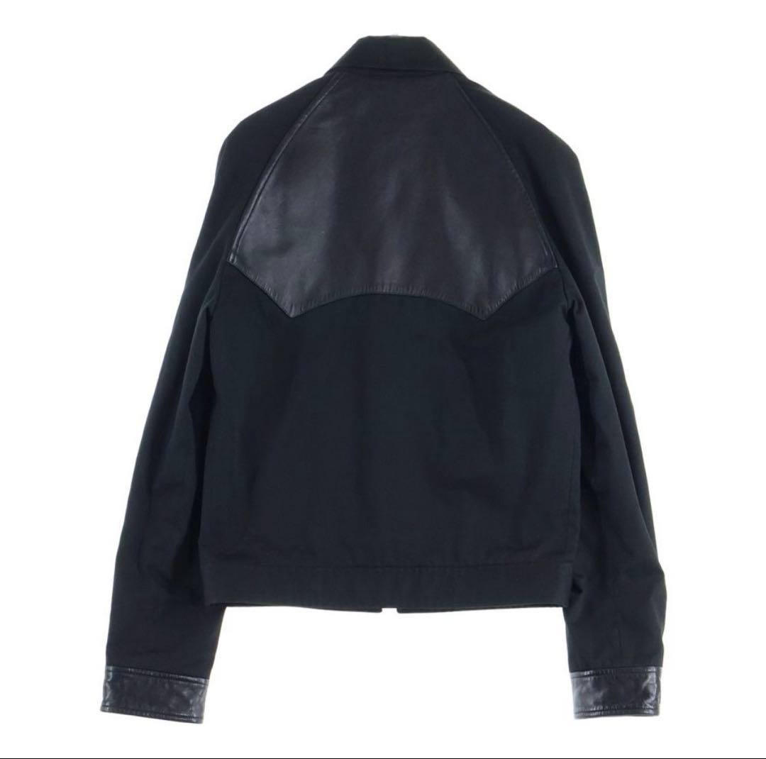 13SS エディ期 レザー切り替えジップアップジャケット サンローラン 44