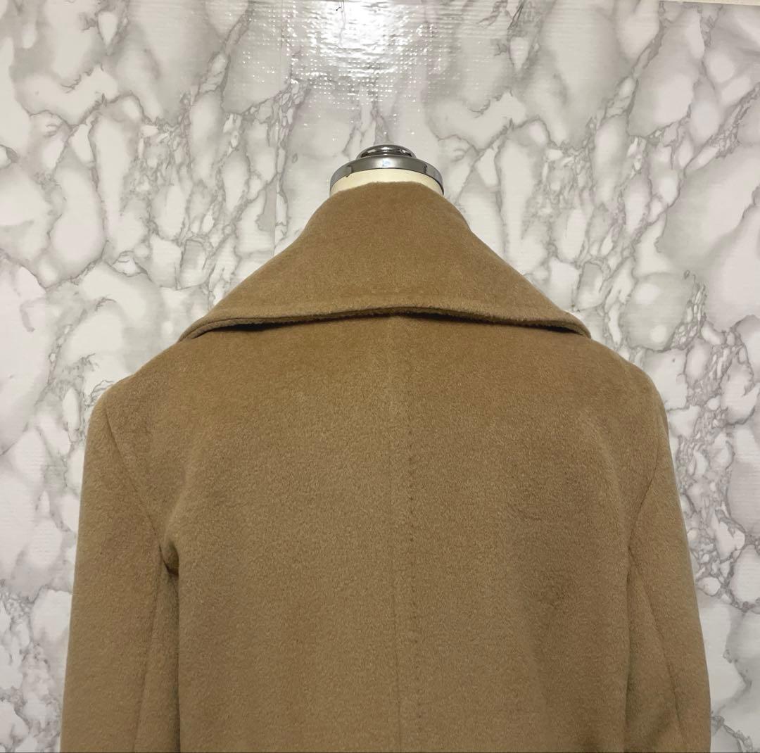 極上品　Max Mara デザインロングコート　カシミヤ混合　ガウン　イタリア製