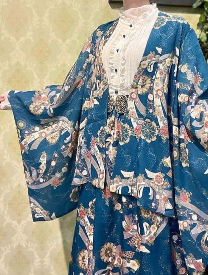 ⭐️新品未使用完売品⭐️燦爛柄羽織和柄和風着物袖花柄オケージョンセレモニー晴れ着