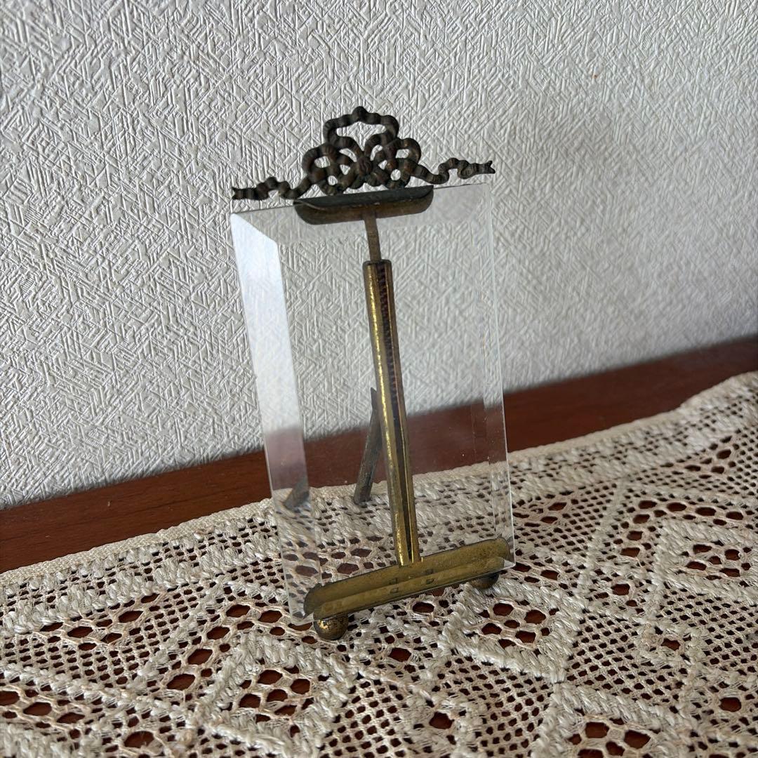 mopi様　アンティーク　ガラス　フォトスタンド