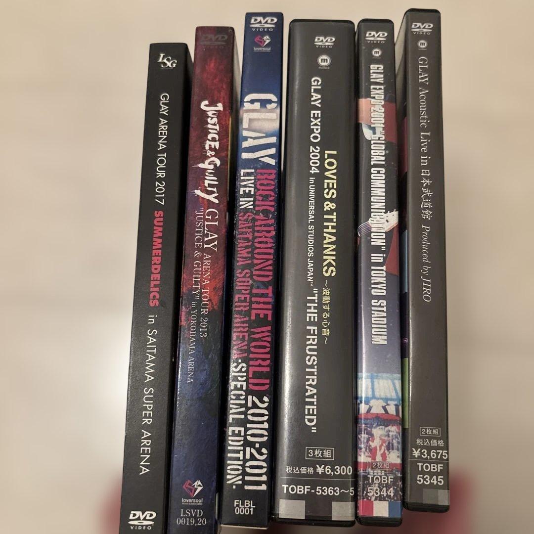 GLAY ライブDVD 6本セット　※バラ売りも出してます