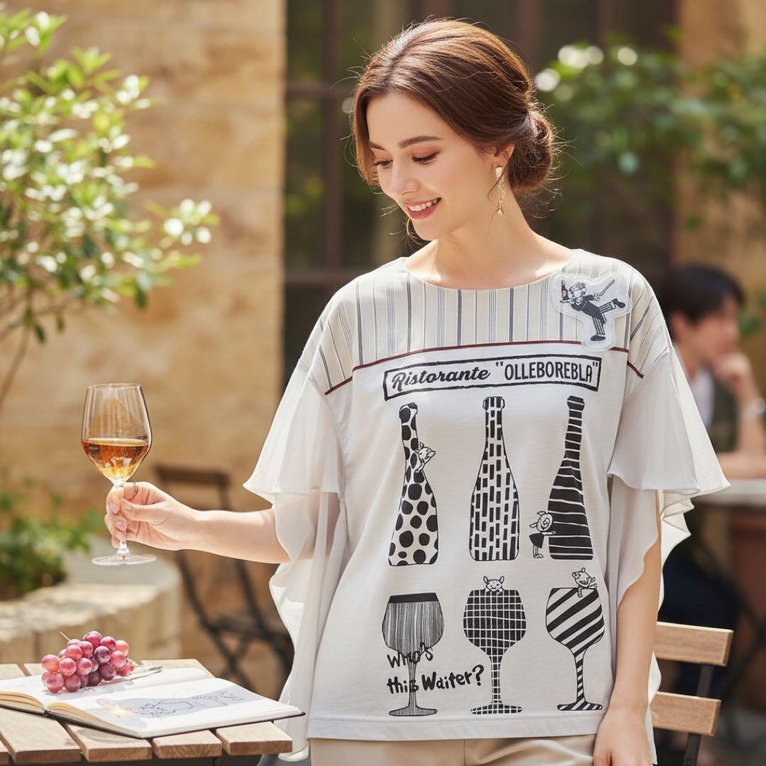 タグ付き未使用品✨オレボレブラ ぶたさん チュール二重仕立てカットソーTシャツ