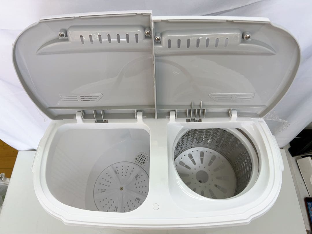 7ABM008 ポータブル二槽式洗濯機 NAW002 2023年製 現状品