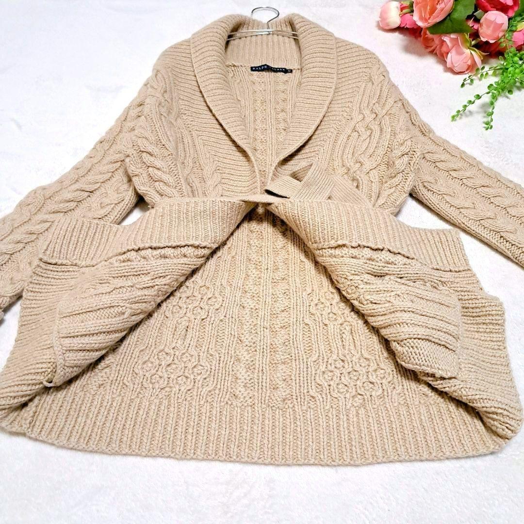 RALPH LAUREN ラルフ ケーブルニットカーディガン カシミヤ M