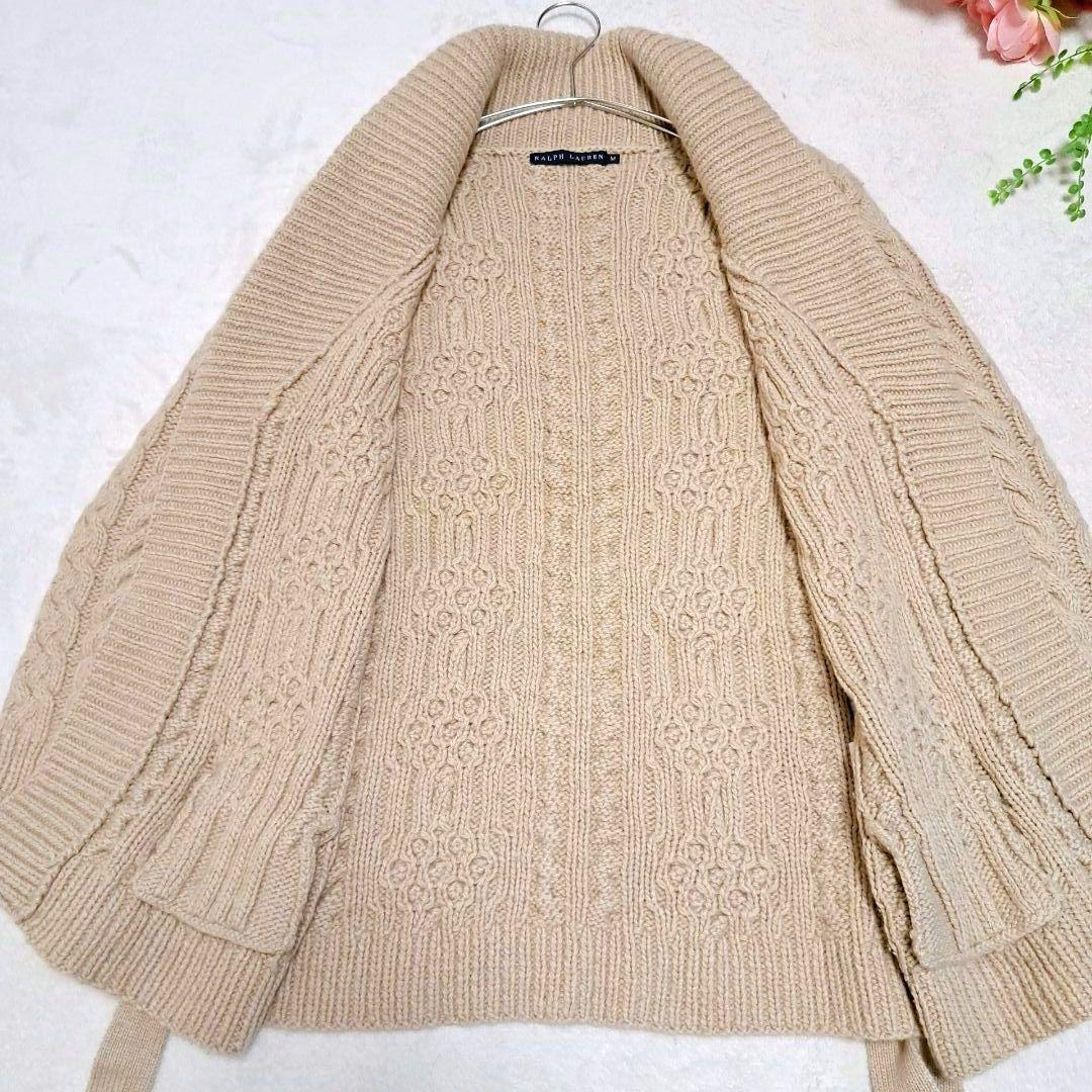 RALPH LAUREN ラルフ ケーブルニットカーディガン カシミヤ M