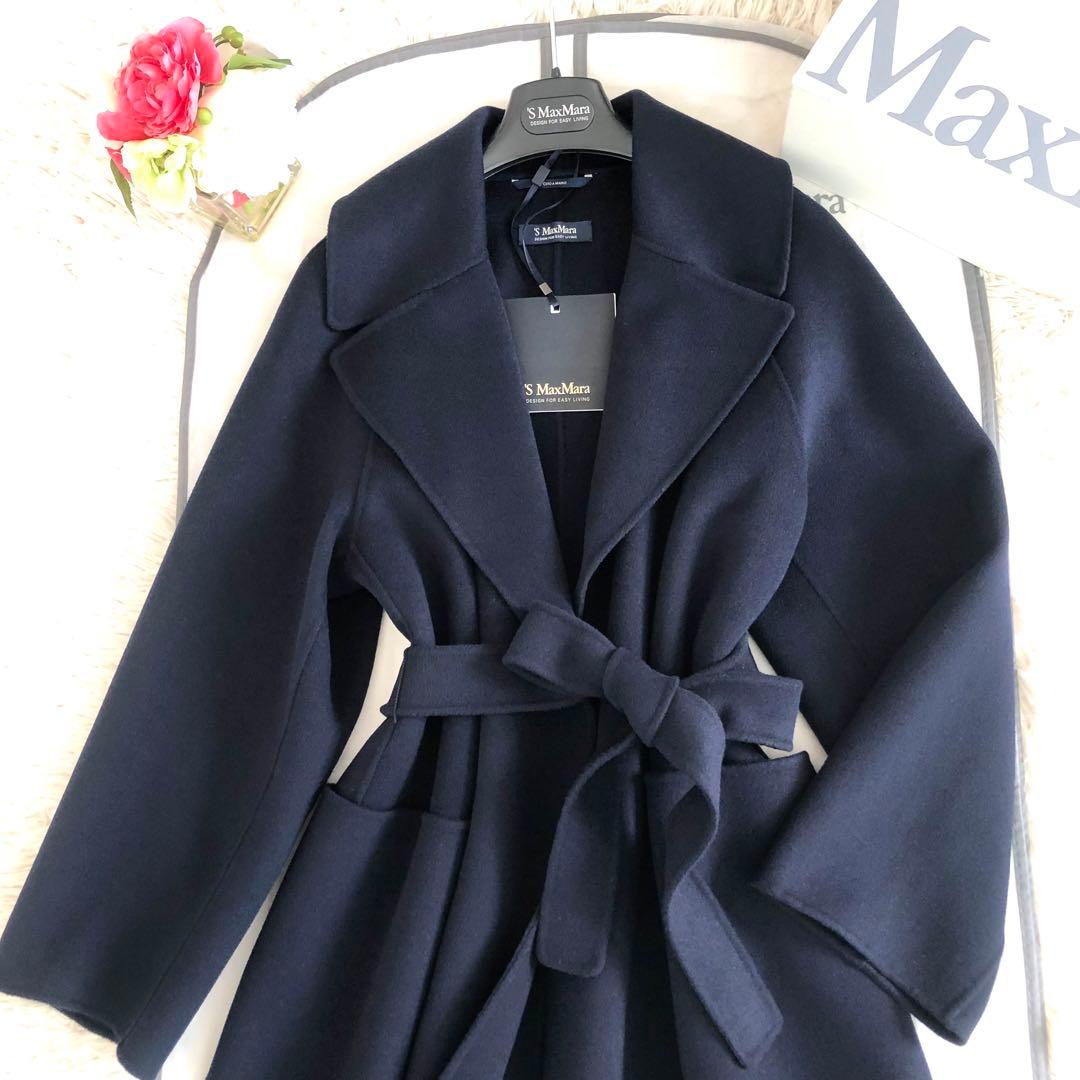 新品タグ付【'S MAX MARA】クチートアマーノ　ミッドナイトブルーネイビー