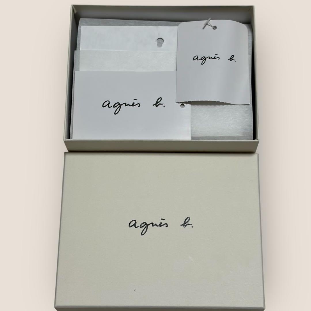 新品　アニエスベー　コンパクトジップウォレット　ブラック　グリーン　Lジップ