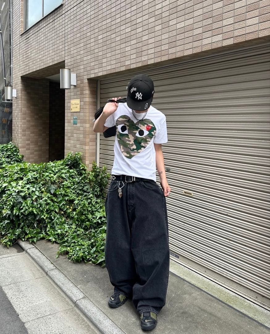 COMME des GARCONS PLAY 迷彩 Tシャツ tig着用