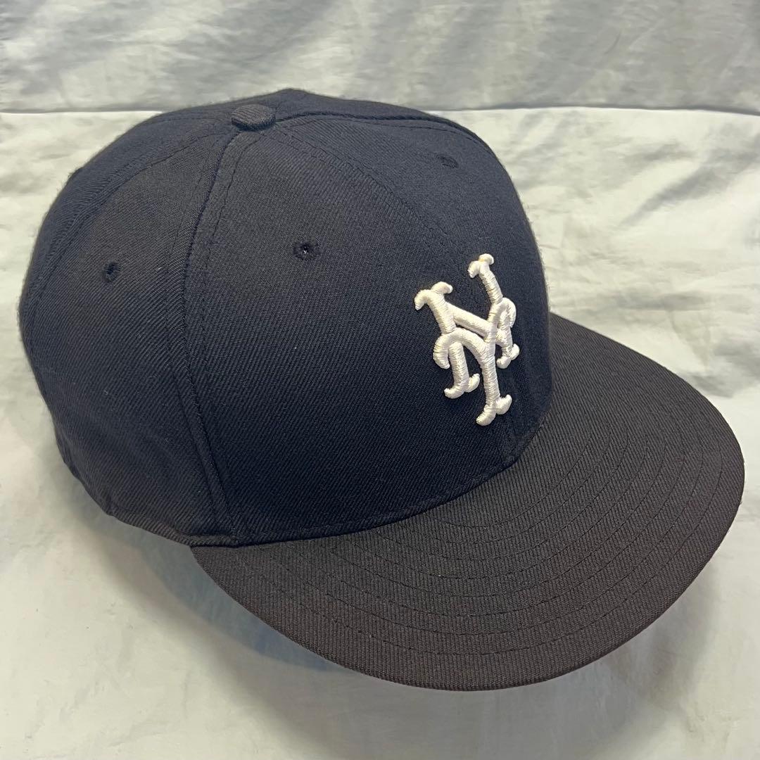 NEWERA キャップ NY METS 濃紺 7 5/8 USA製 希少 メッツ