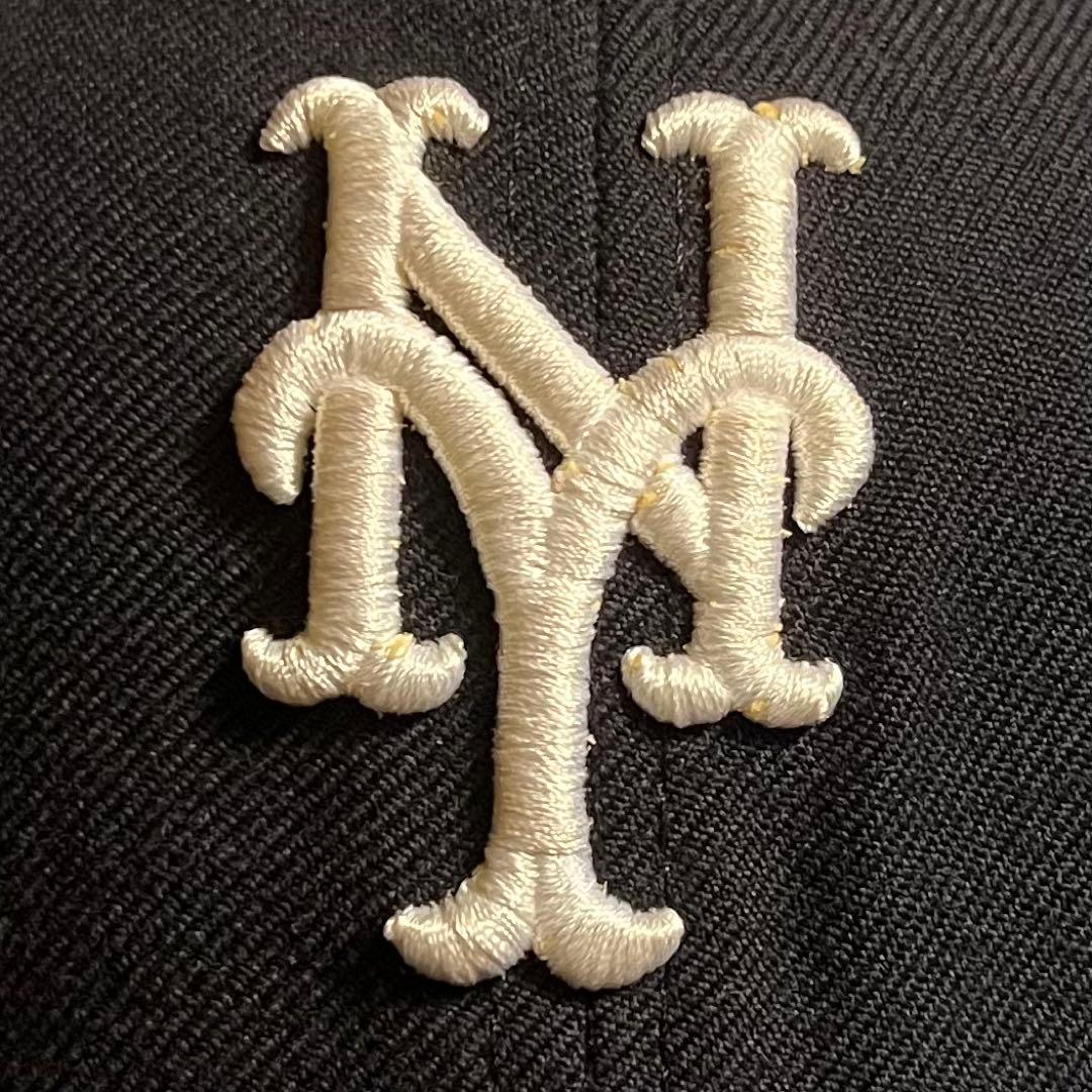NEWERA キャップ NY METS 濃紺 7 5/8 USA製 希少 メッツ
