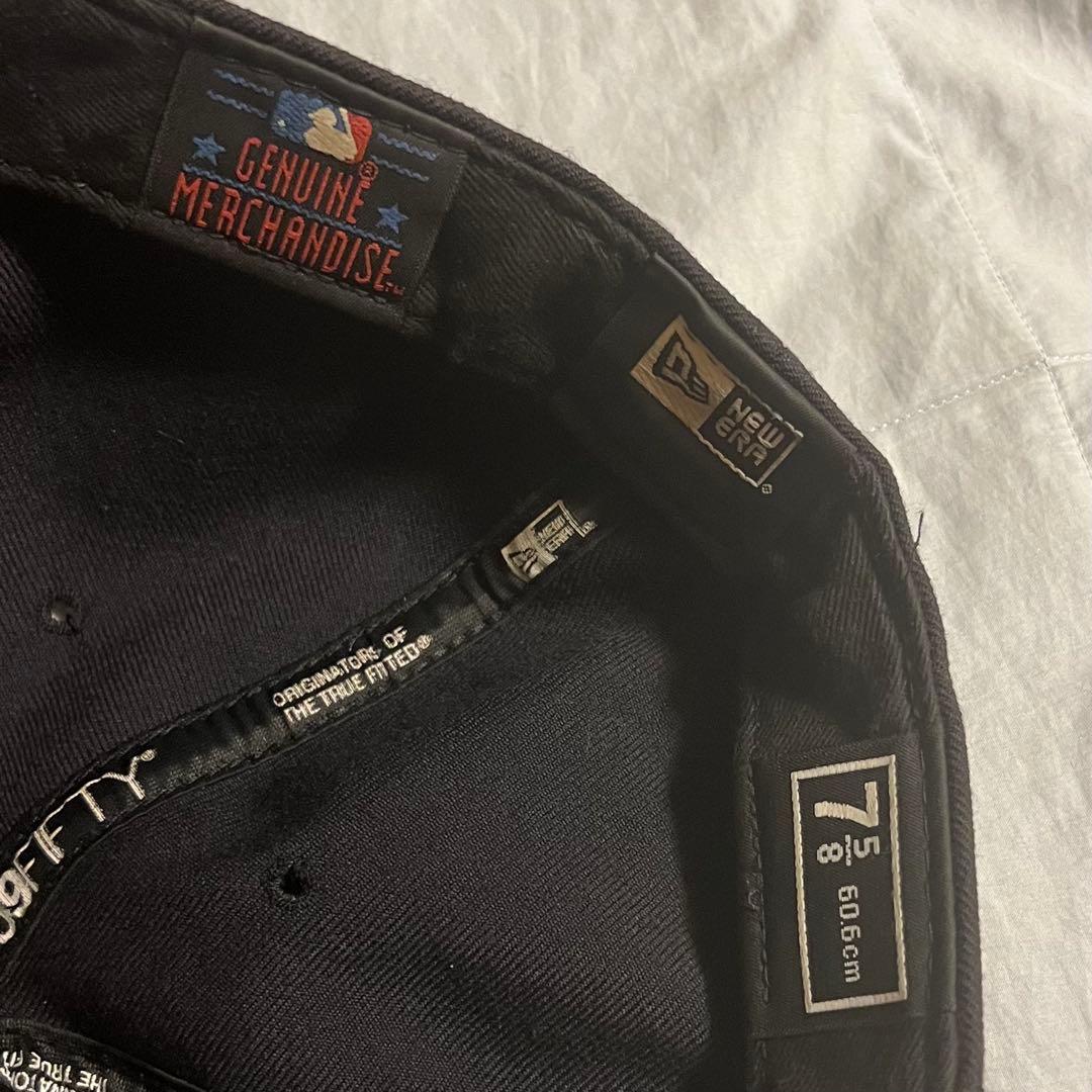 NEWERA キャップ NY METS 濃紺 7 5/8 USA製 希少 メッツ