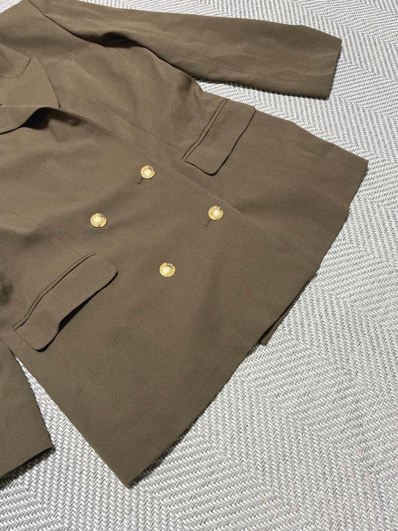 極美品 レオナール 日本製 Lサイズ ジャケット 金ボタン 豹柄 ブラウン