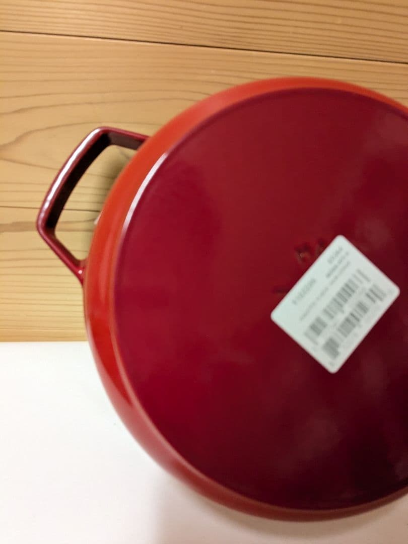 【極美品】Staub　ストウブ　ココット・ロンド　チェリーレッド　22cm