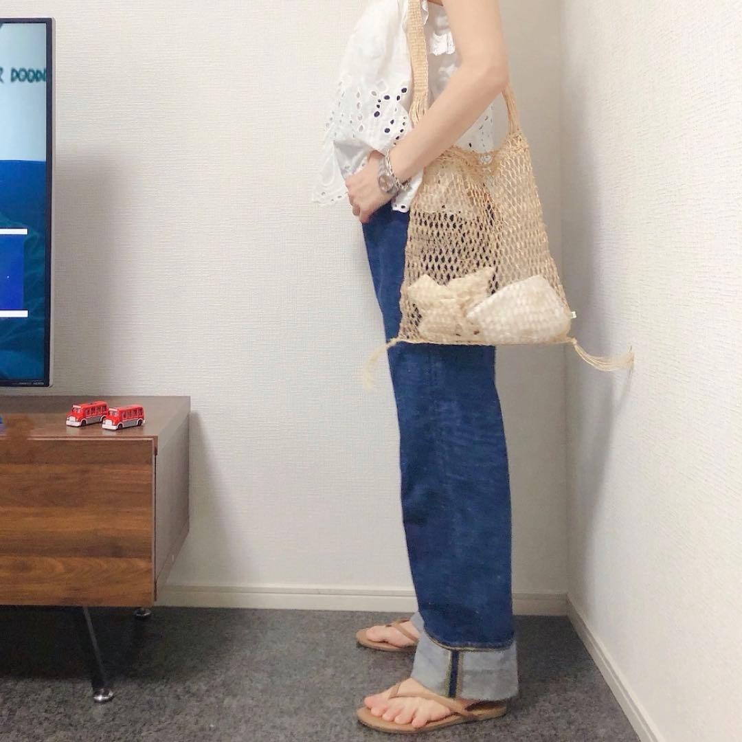 極美品 36 シンゾーン ハイウエスト デニムパンツ ストレート インディゴ