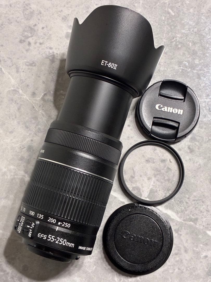 ⭐️美品⭐️ Canon EF-S 55-250mm IS II フード付望遠レンズ