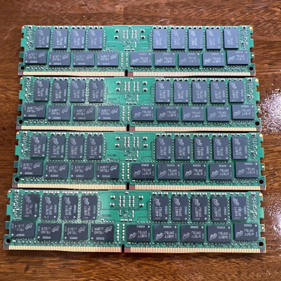 Micron DDR32GB メモリ 4枚セット 1600MHz