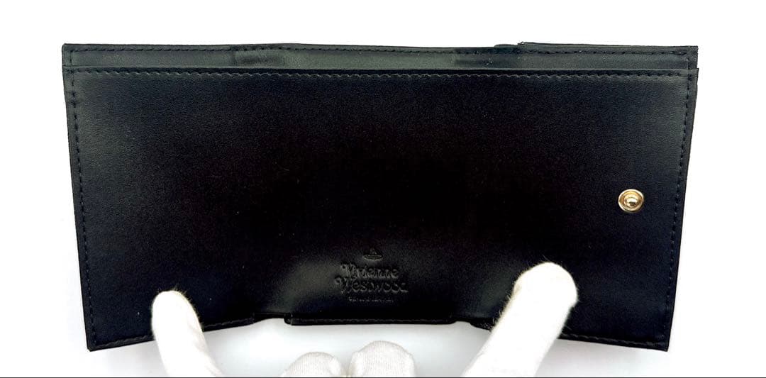 【新品★希少】Vivienne Westwood 三つ折り財布 黒/ブラック