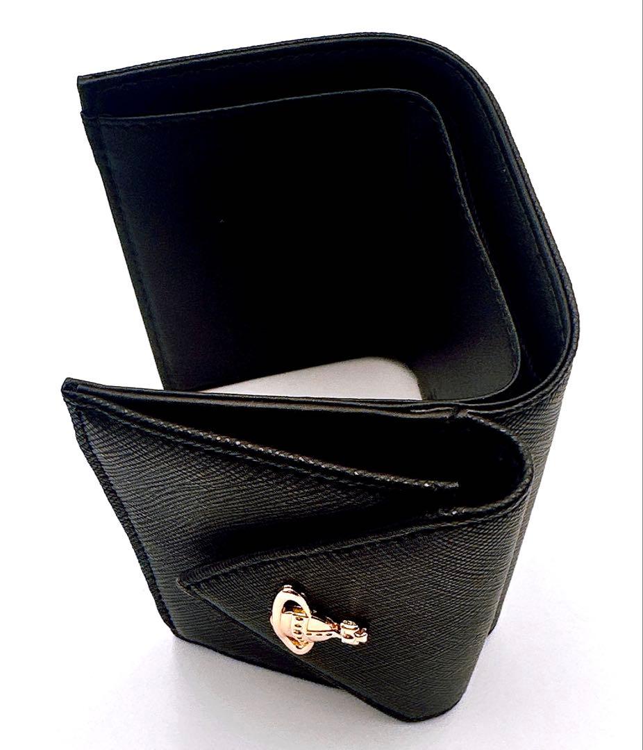 【新品★希少】Vivienne Westwood 三つ折り財布 黒/ブラック