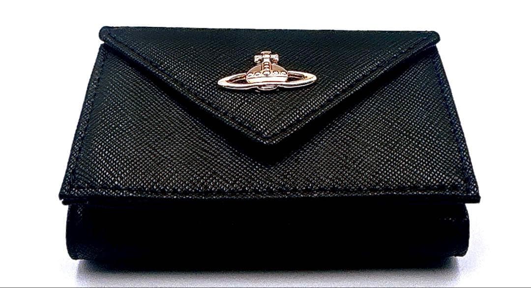 【新品★希少】Vivienne Westwood 三つ折り財布 黒/ブラック
