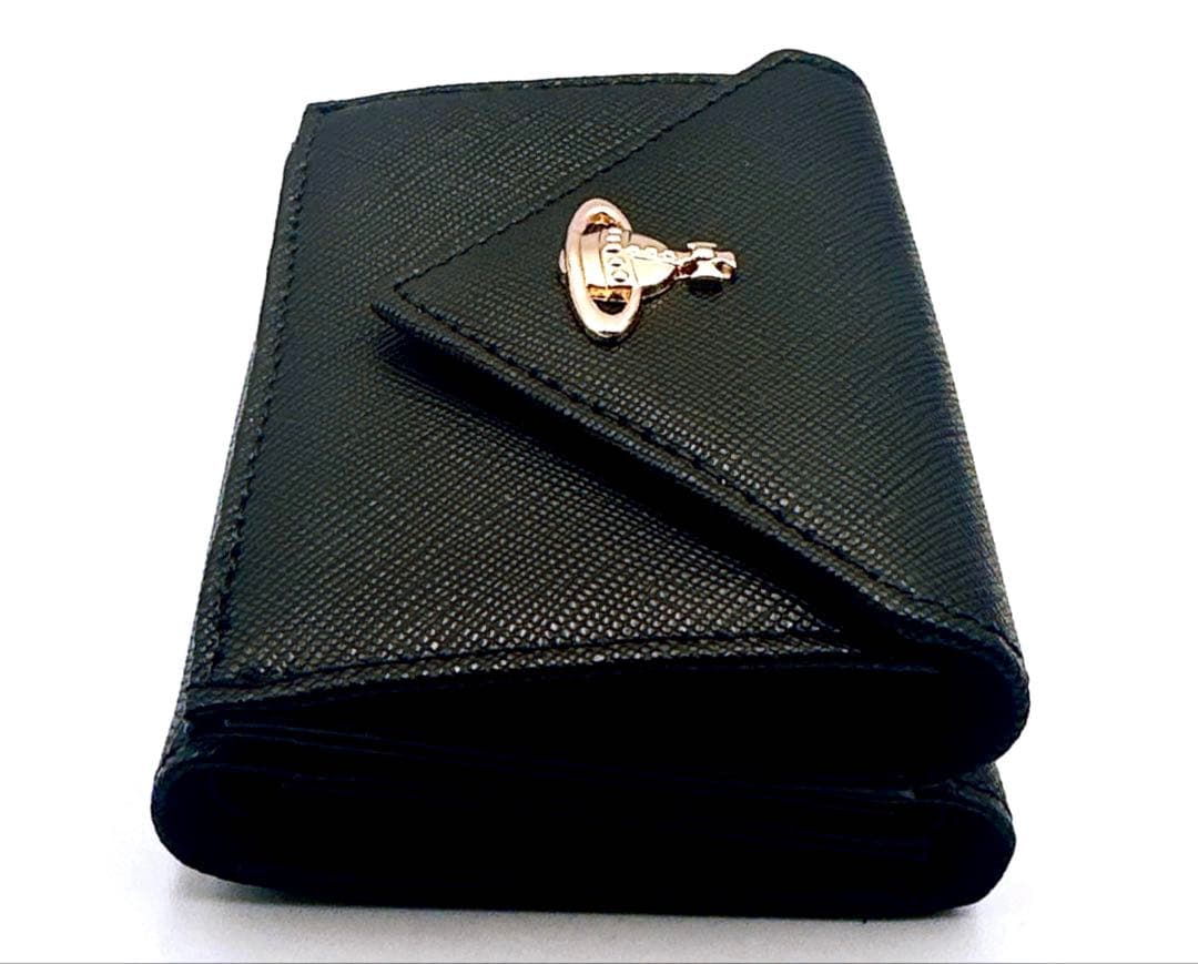 【新品★希少】Vivienne Westwood 三つ折り財布 黒/ブラック