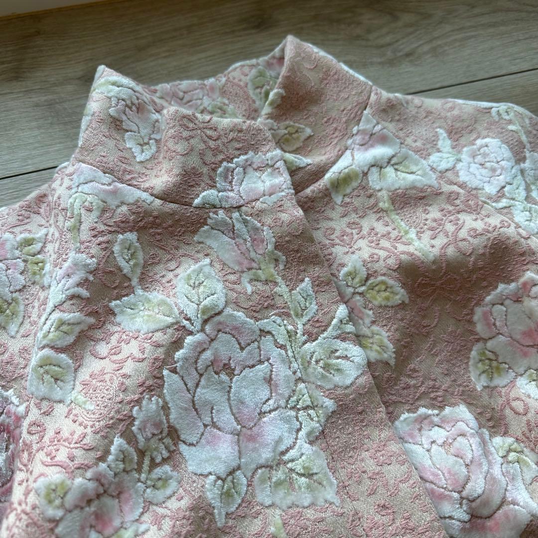 【希少】ケイタマルヤマ 刺繍 花柄 ジャガード ワンピース ロングコート