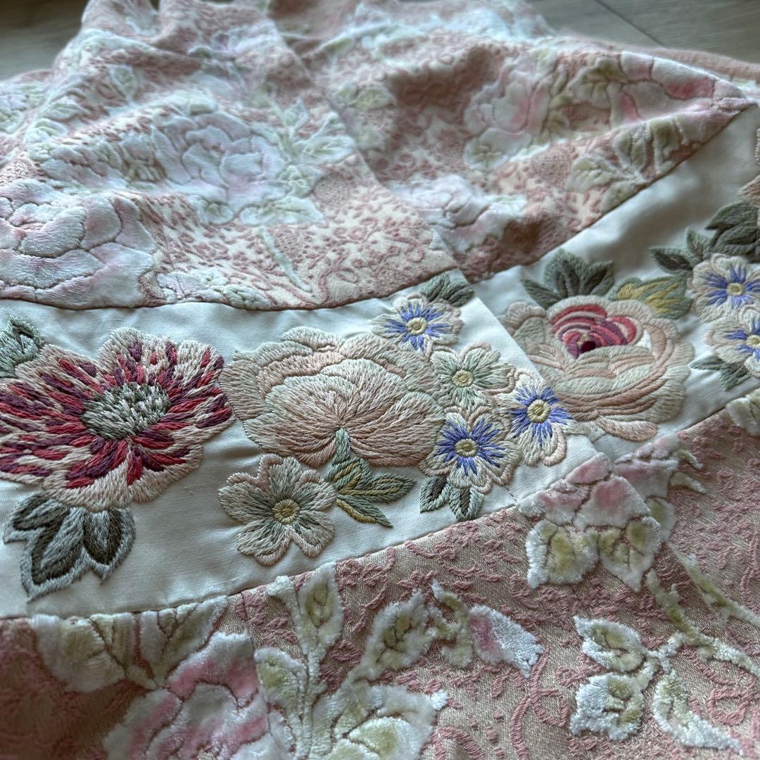 【希少】ケイタマルヤマ 刺繍 花柄 ジャガード ワンピース ロングコート
