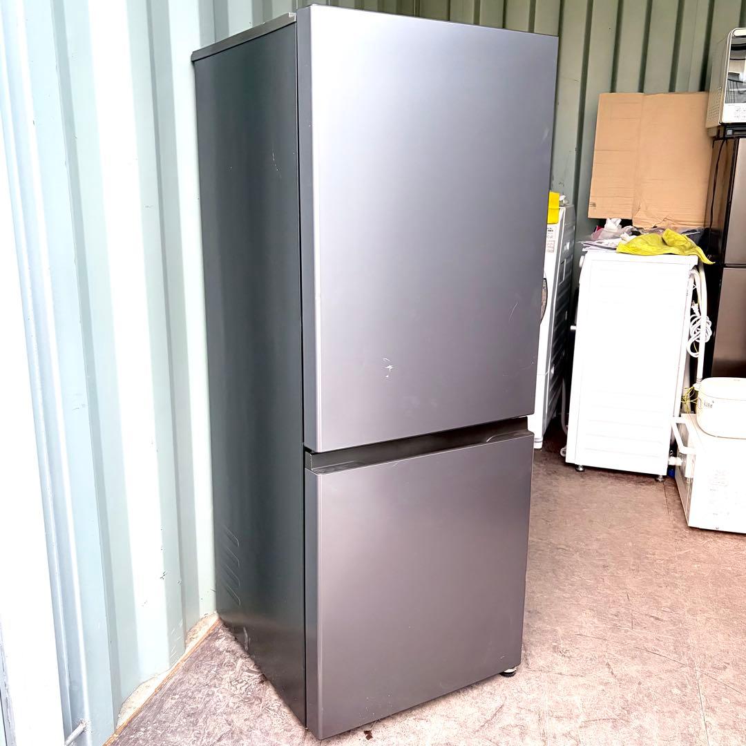 運搬取付無料！グレー純正AQUAフラットデザイン2ドアおしゃれ冷蔵庫！完動超美品