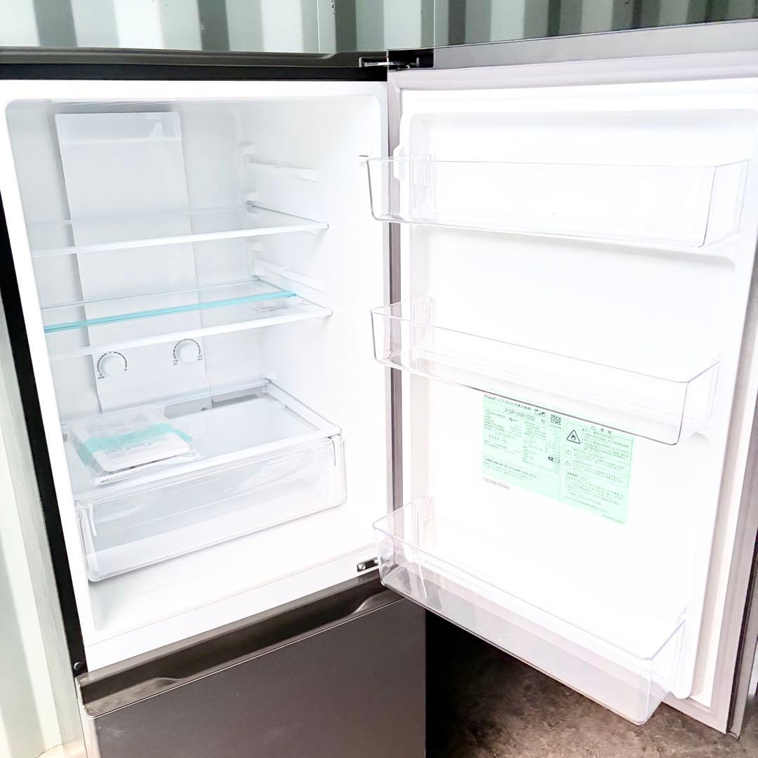 運搬取付無料！グレー純正AQUAフラットデザイン2ドアおしゃれ冷蔵庫！完動超美品