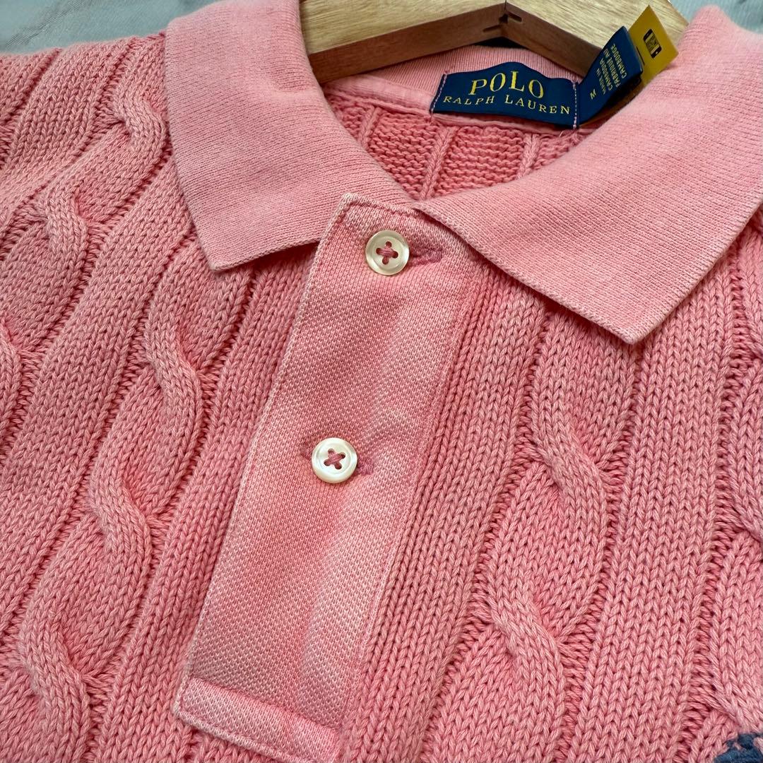 POLO RALPH LAUREN ポロラルフローレン ケーブルニットポロシャツ