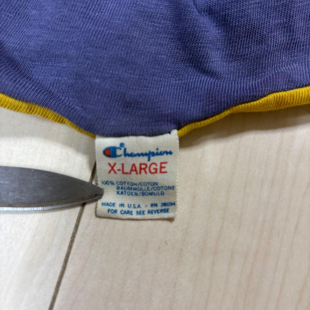 80s champion ダブルフェイス tee USA 鬼フェード トリコタグ